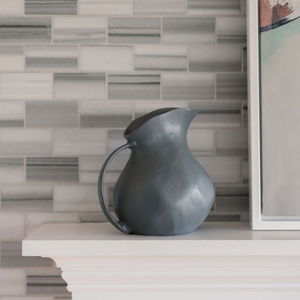 8.5" Warm Grey Aluminum Vase with Handle