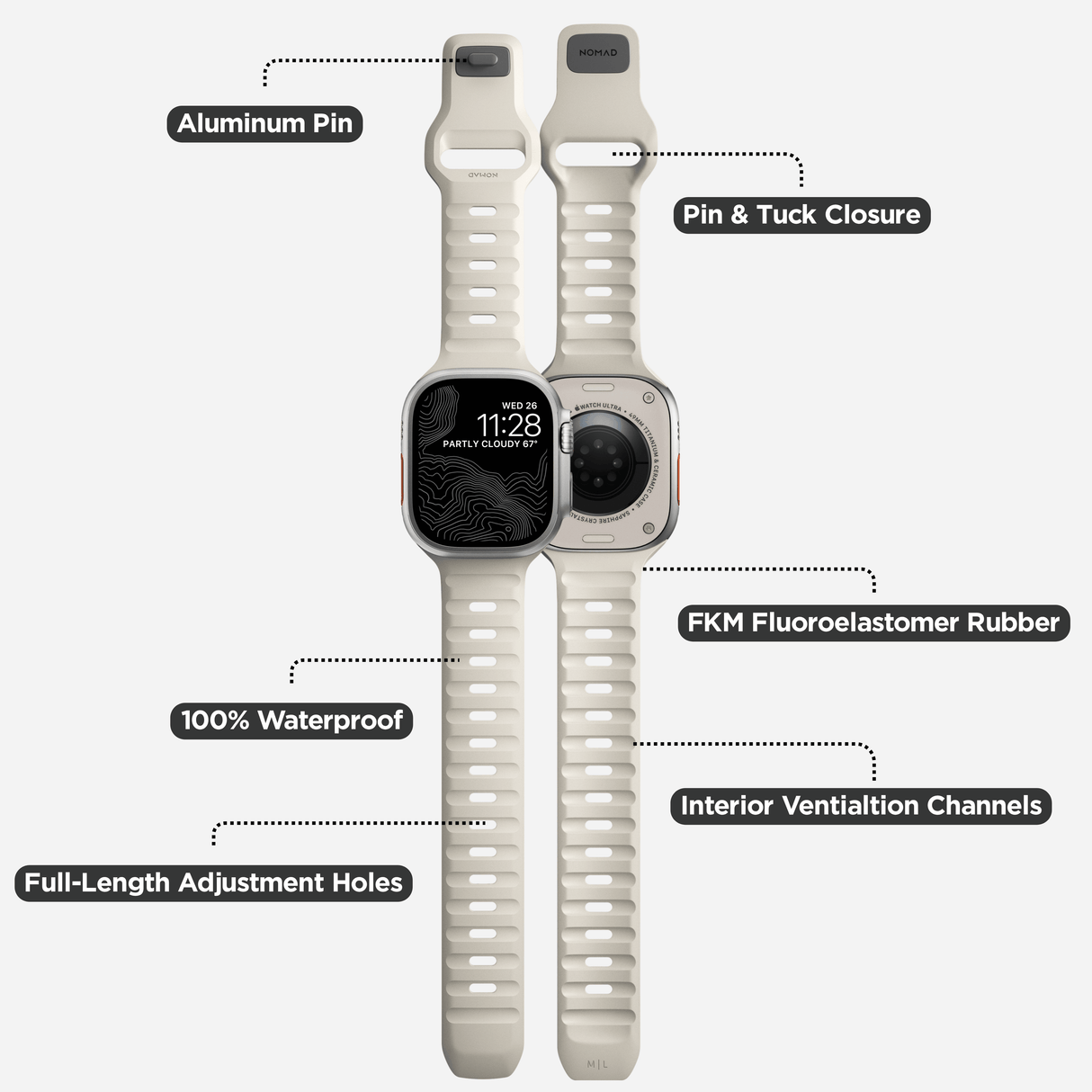 Sport Band - 46mm/49mm | Stone