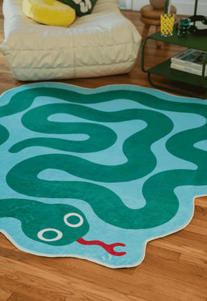 Spiral Snake Design Rug by Johann Banta