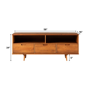 Sloane 3-Drawer Solid Wood TV Console