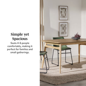 Mid-Century Taberu Modern Wood Dining Table