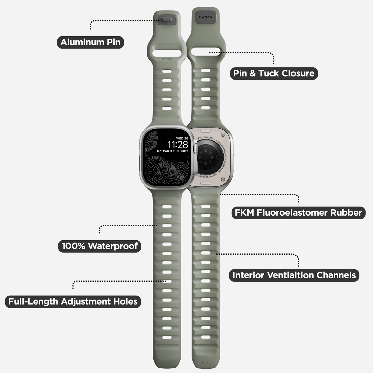 Sport Band - 46mm/49mm | Coastal Rock
