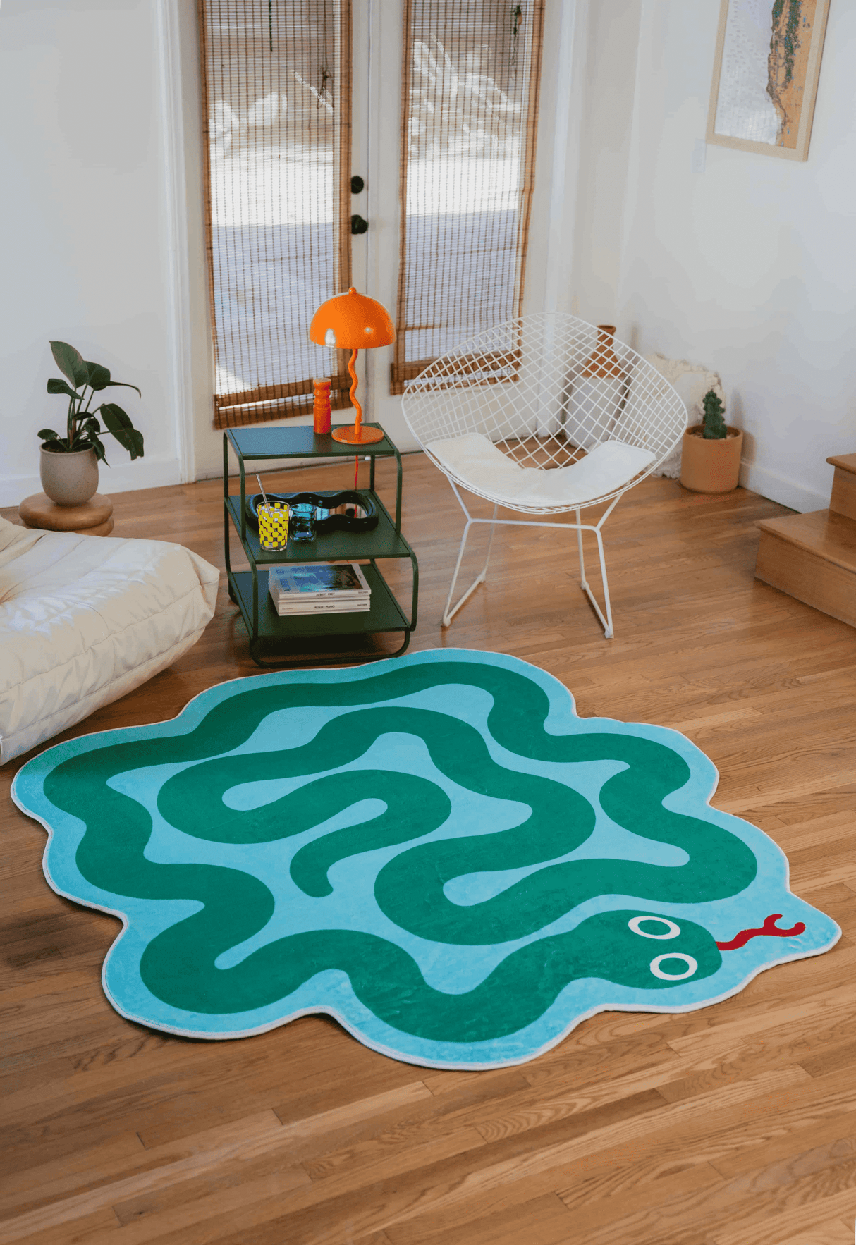 Spiral Snake Design Rug by Johann Banta