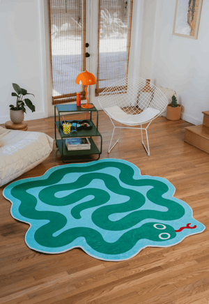 Spiral Snake Design Rug by Johann Banta
