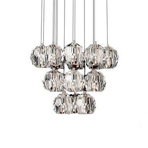 Kristal Crystal Round Cluster Chandelier