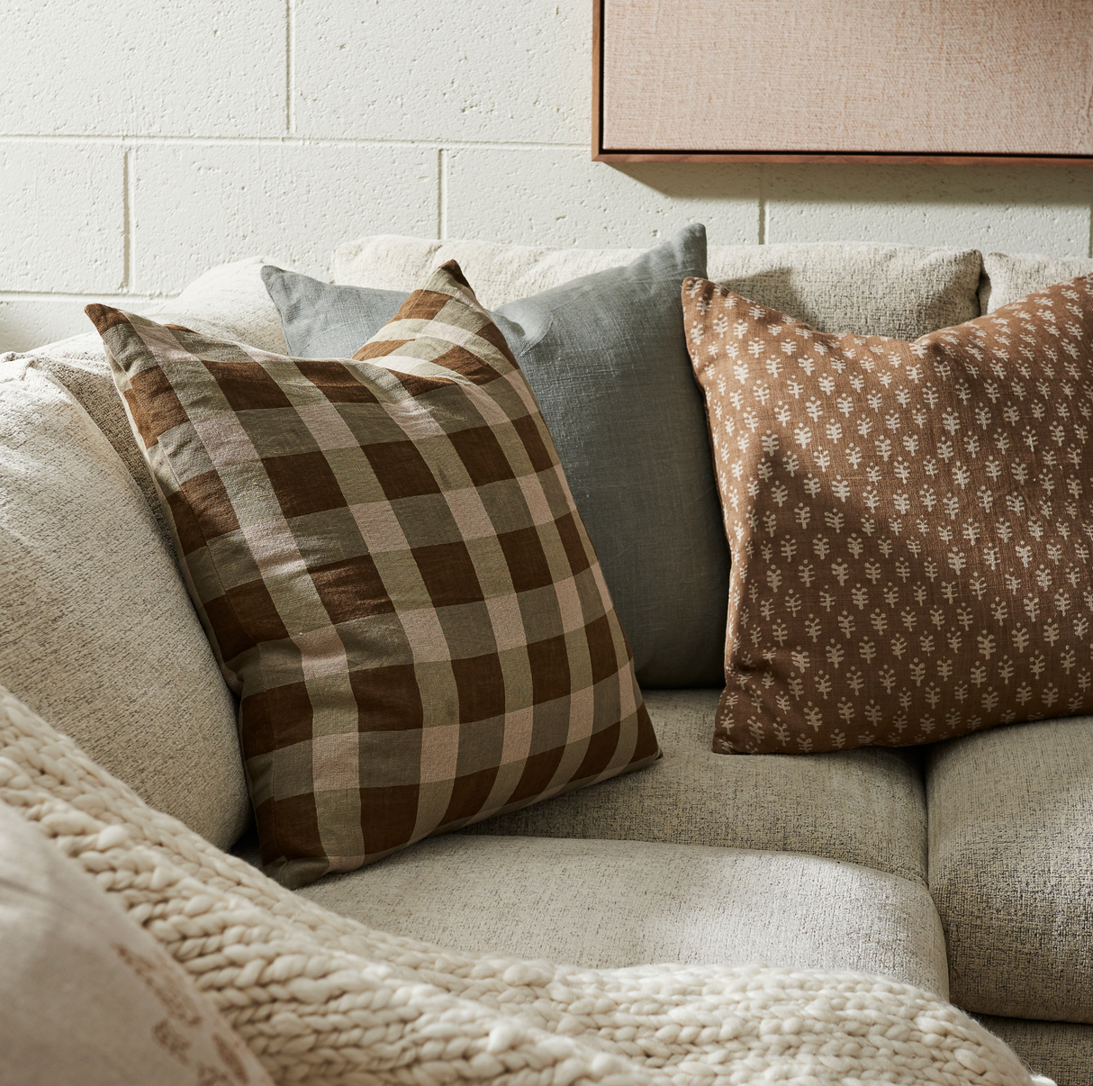 Astra Pillow 22" x 22" - Brown