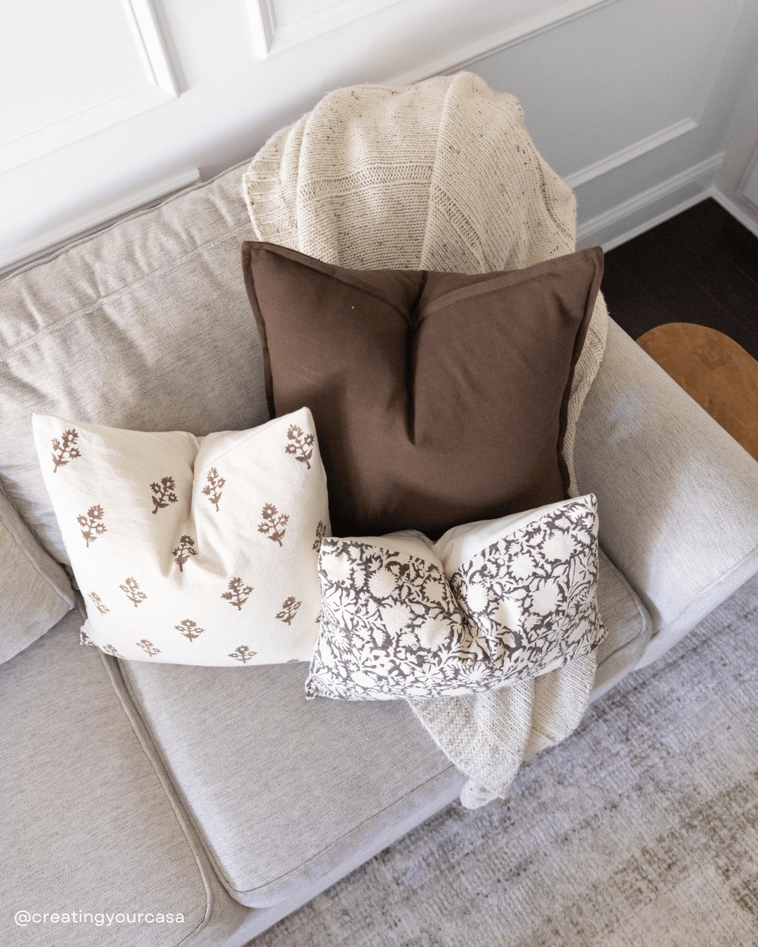 Gávea Solid Color Pillow Cover | Brown