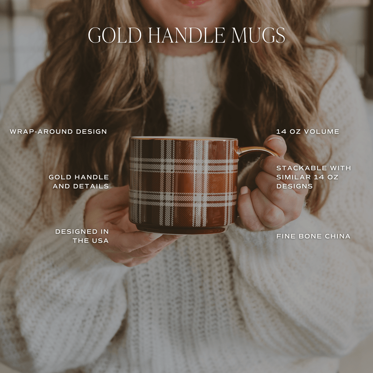 Mrs 14oz. Gold Handle Coffee Mug