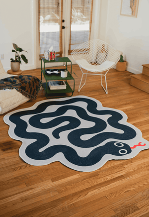 Spiral Snake Design Rug by Johann Banta