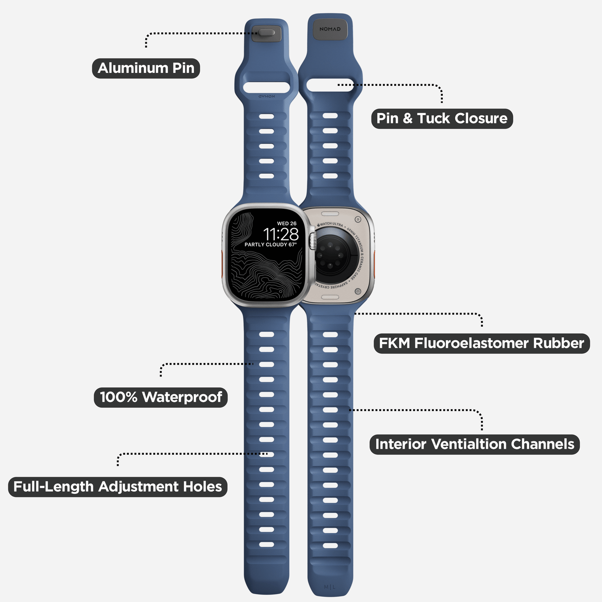 Sport Band - 46mm/49mm | Naval Blue
