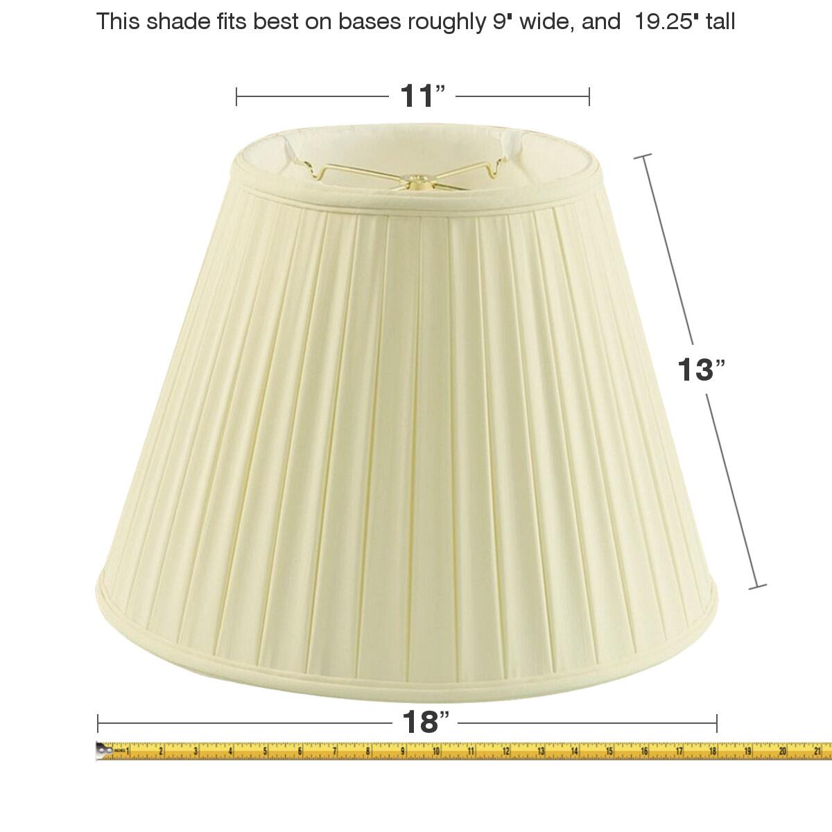 18"W x 14"H Empire BoxPleat Egg Shell Lamp Shade