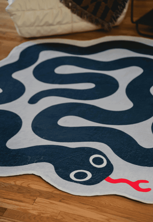 Spiral Snake Design Rug by Johann Banta