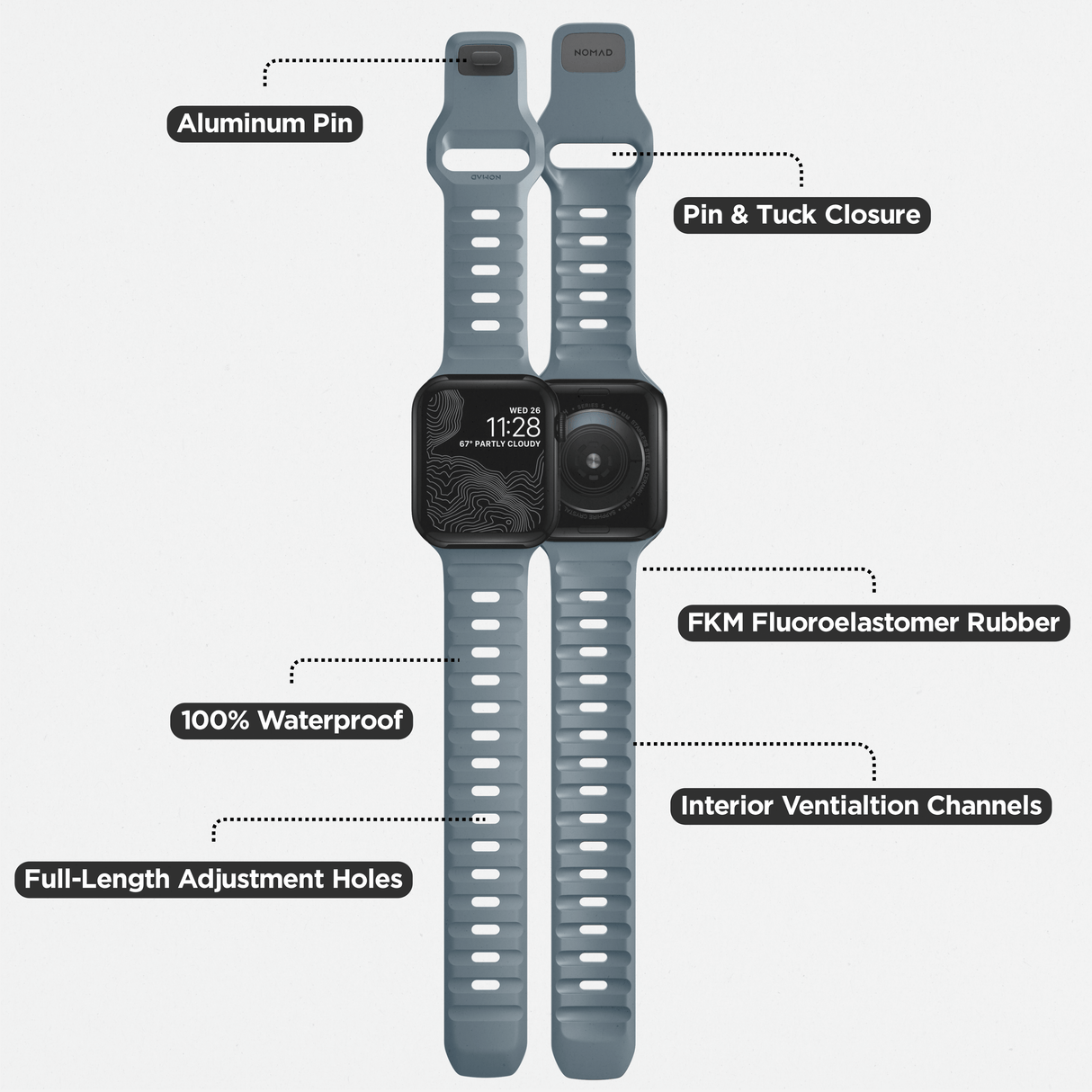 Sport Band - 46mm/49mm| Marine Blue