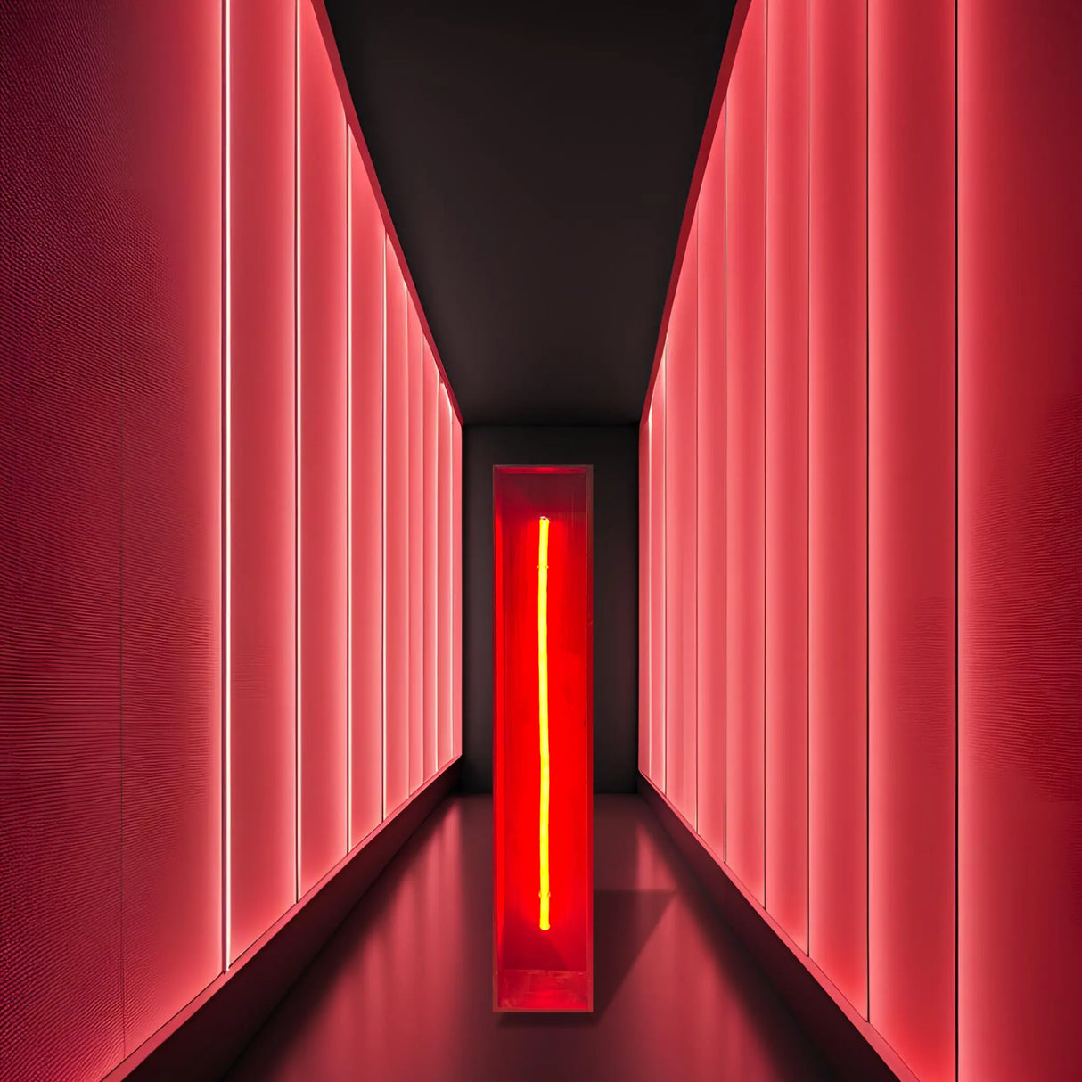 Redwood Radiance Lamp | Tall LED Strip Wooden Lamp