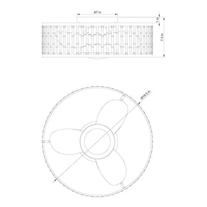 20" Farmhouse DC Motor Flush Mount Reversible Ceiling Fan with LED Lighting and Remote Control