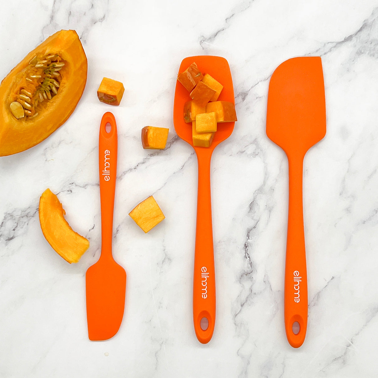 3 Piece Silicone Spatula Set - Red