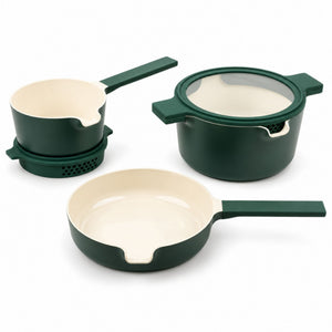 Nesting Ceramic Nonstick Cookware Set, 5-Piece