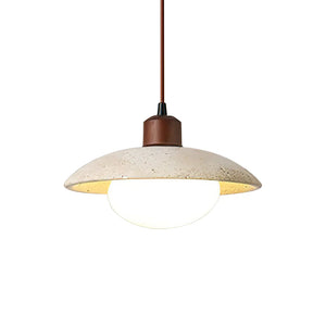 Travertine Glass Noah Disc Pendant Lamp