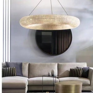 Crystal Smoked Round LED Chandelier