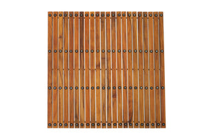 Sapporo Teak Shower and Bath String Mat with Rubber Footing 30″ x 30″