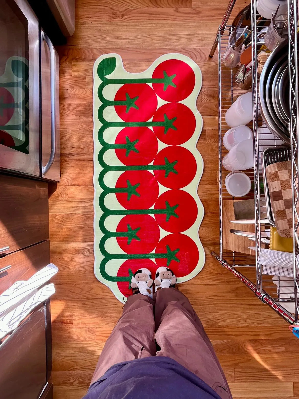 Irregular Tomato Runner Rug by Johann Banta