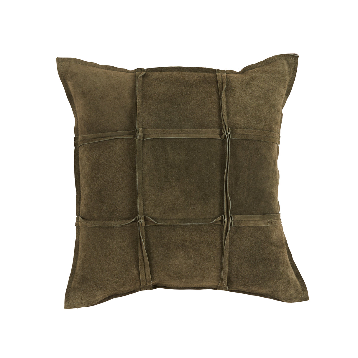 Sonia Suede Pillow 20" x 20" - Olive