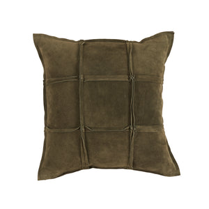 Sonia Suede Pillow 20" x 20" - Olive