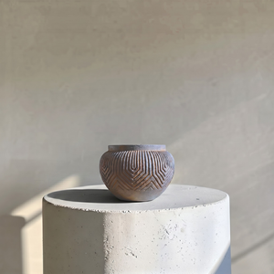 Linden Concrete Vessel, 8"D X 6"H
