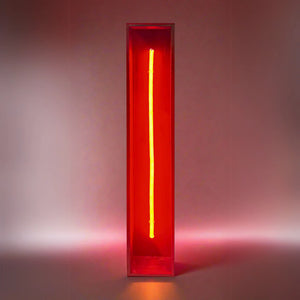 Redwood Radiance Lamp | Tall LED Strip Wooden Lamp