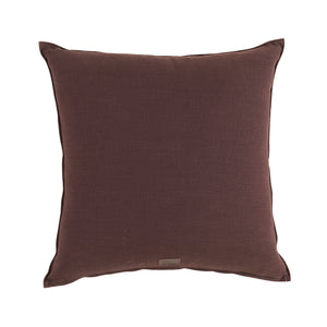 Divya Leather Pillow 22" x 22" - Dark Brown