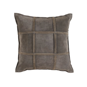 Sonia Suede Pillow 22" x 22" - Light Grey