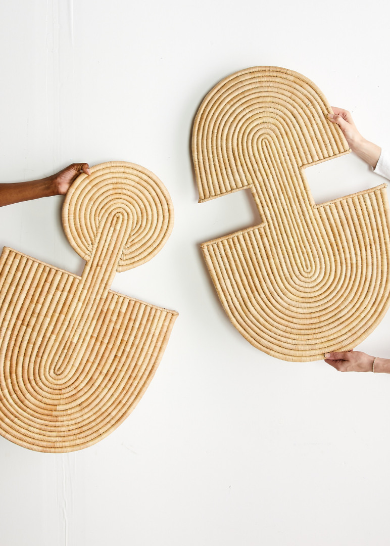 Maravi Natural Palm Leaves Woven Wall Art