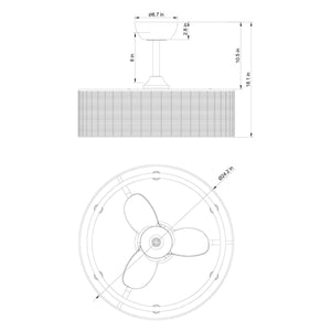 24" Farmhouse DC Motor Ceiling Fan with Lighting and Remote Control