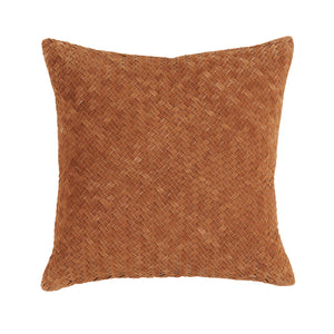 Raina Woven Pillow 22" x 22" - Saddle