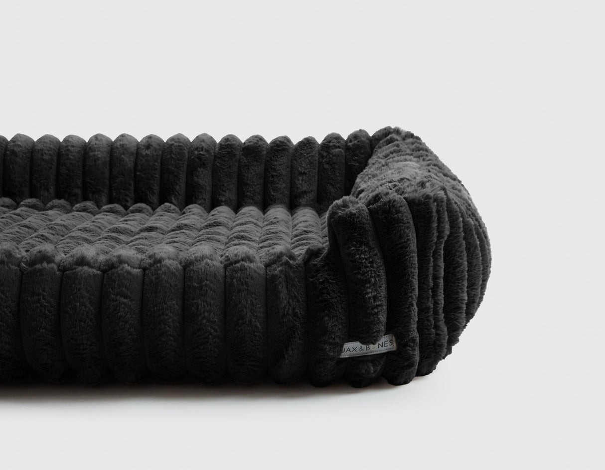 Corduroy Black Big Dog XL Ortho Lounge