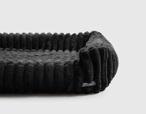 Corduroy Black Big Dog XL Ortho Lounge