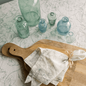Grey and Green Lilies Napkins