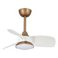 28" Modern DC Motor Downrod Mount Reversible Ceiling Fan with LED Lighting and Remote Control