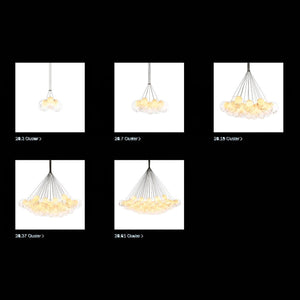 28 Multiple Colour Chandelier - Cluster
