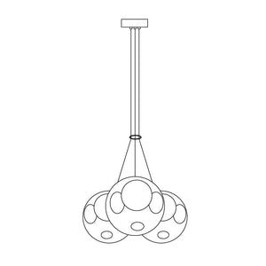 28 Multiple Colour Chandelier - Cluster