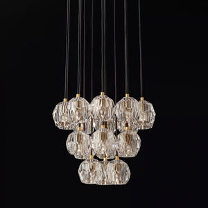 Kristal Crystal Round Cluster Chandelier