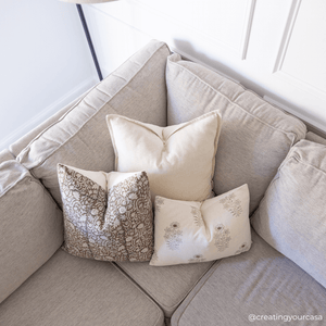 Ella Floral Block Printed Pillow Cover | Lumbar