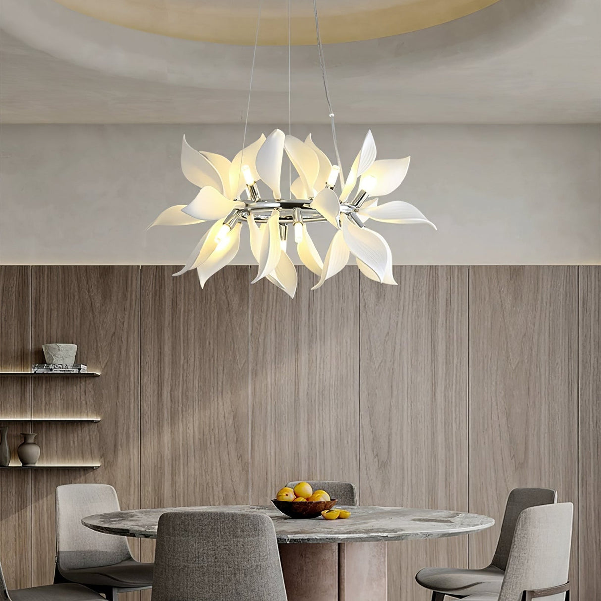 Ceramic Petals Blooming Chandelier