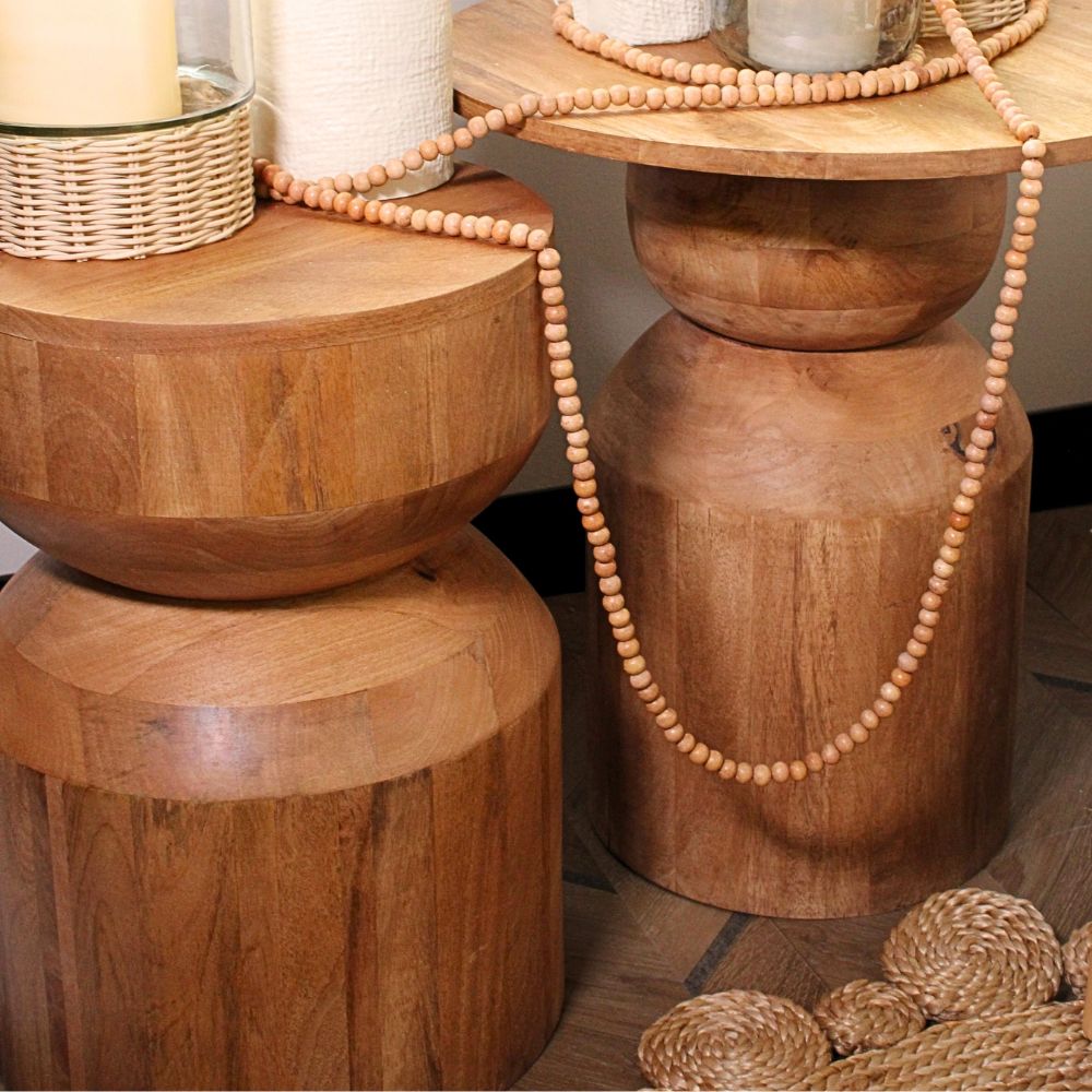 Natural Wooden Accent Table