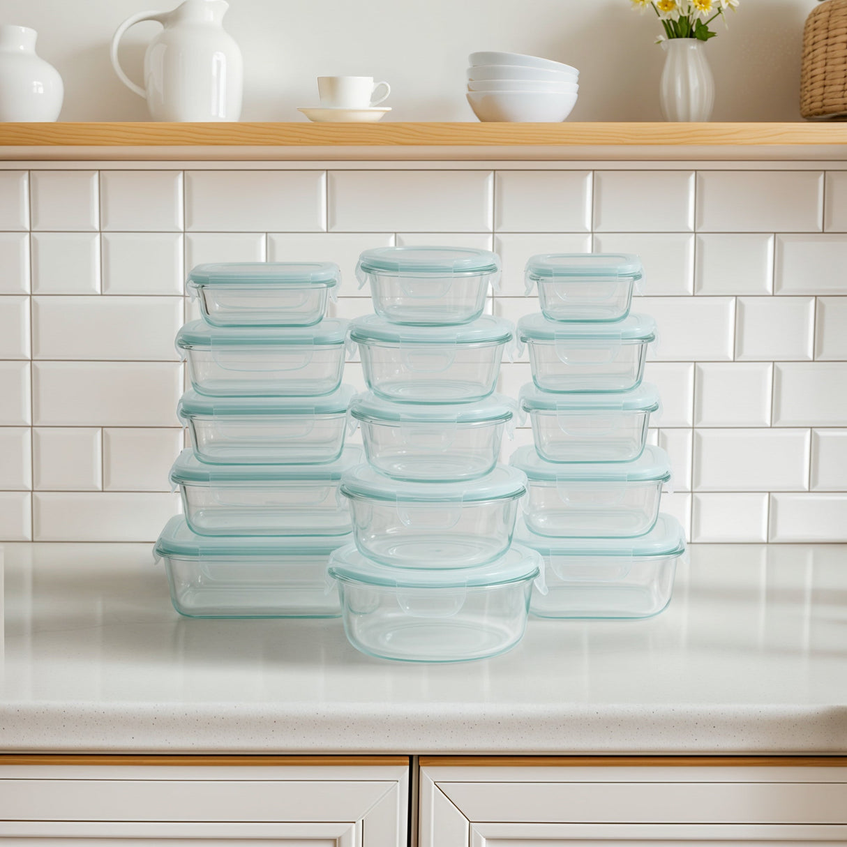 15 Container Borosilicate Glass Set