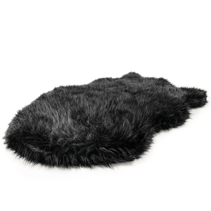 PupRug by Paw.com®  Faux Fur Orthopedic Dog Bed - Curve Midnight Black