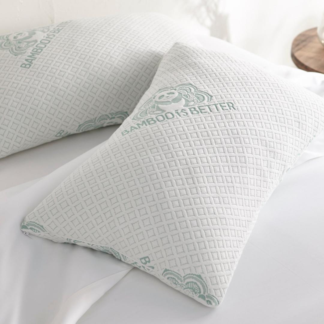Adjustable Bamboo Pillow – Cooling 2-Pack for All Sleep Positions