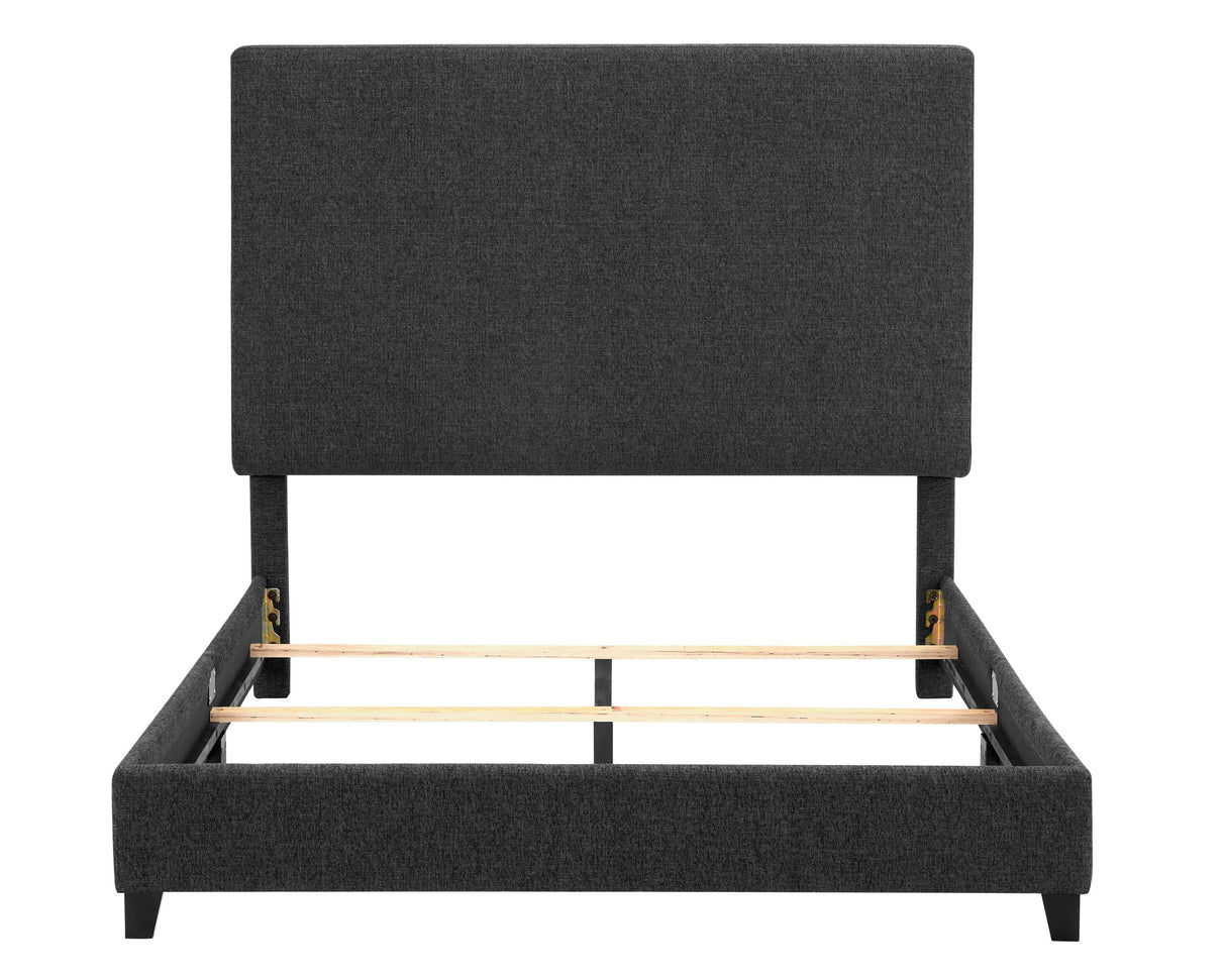 Walker Edison | Queen Size Charcoal Grey Upholstered Platform Bed
