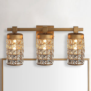 3-Light Modern Golden Linear Vanity Lights Wall Light