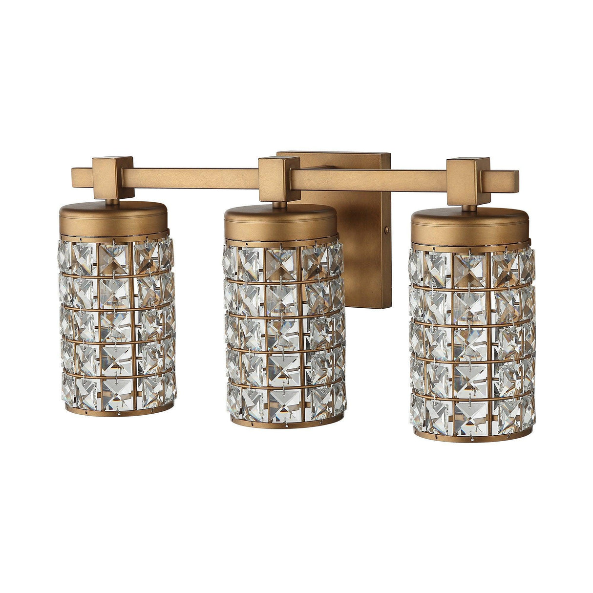 3-Light Modern Golden Linear Vanity Lights Wall Light